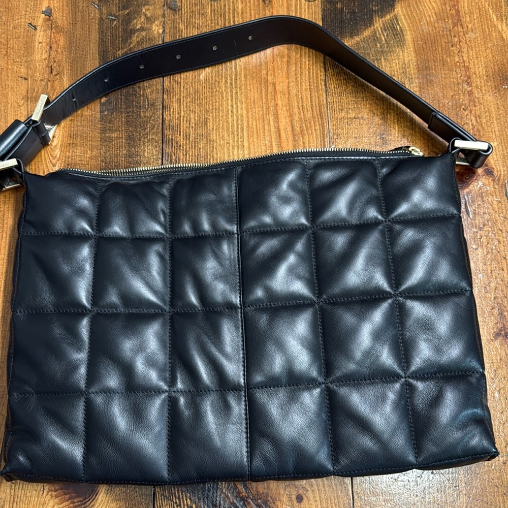 Allsaints black leather handbag